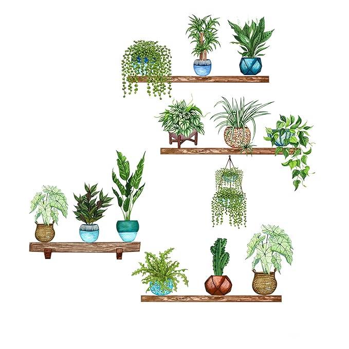 LeafAura Wall Stickers – Monstera Edition (Set of 4)