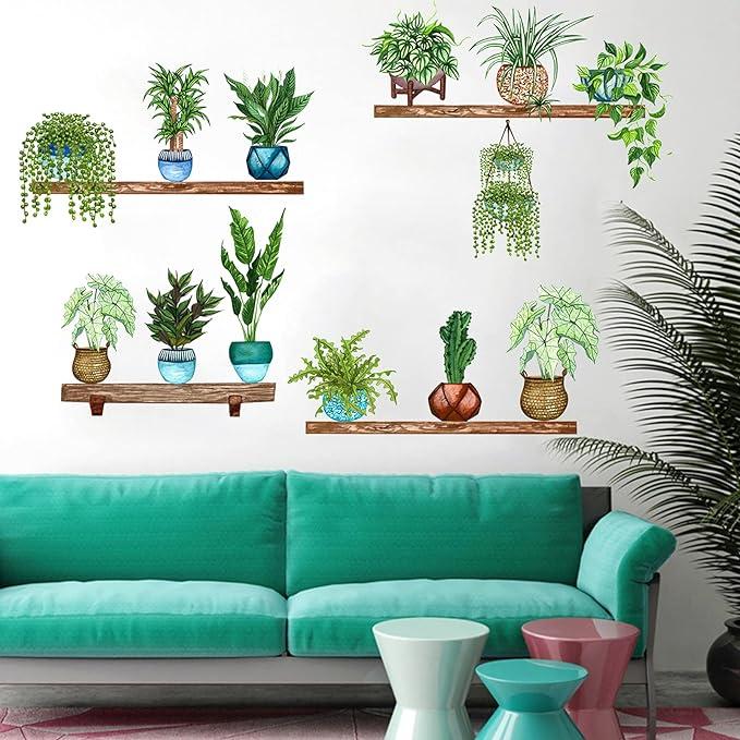 LeafAura Wall Stickers – Monstera Edition (Set of 4)