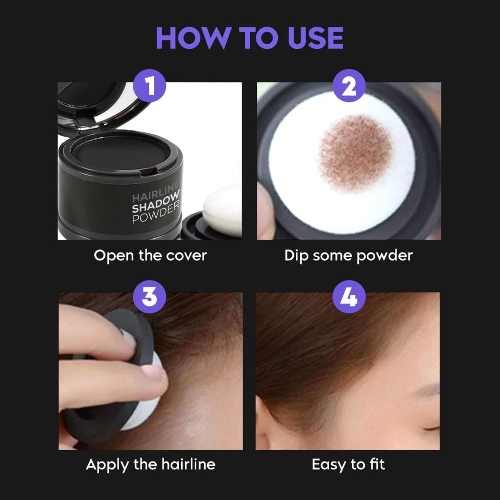 HairShade TouchUp Powder – Black (Mini)