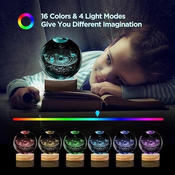 GalaxyGlow Crystal Lamp