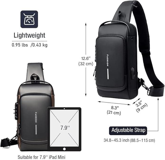SecureCharge Anti-Theft Sling Bag