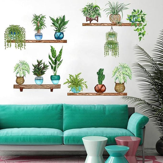 LeafAura Wall Stickers – Monstera Edition (Set of 4)